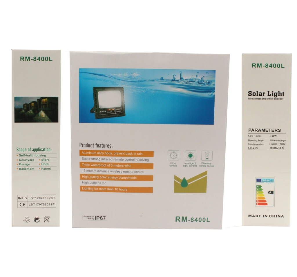 كشاف بالطاقة الشمسية RM-8400L-400W