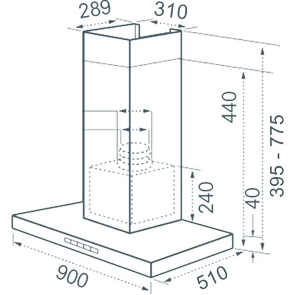 شفاطة هواء فرن DTZ9800X 65 DB