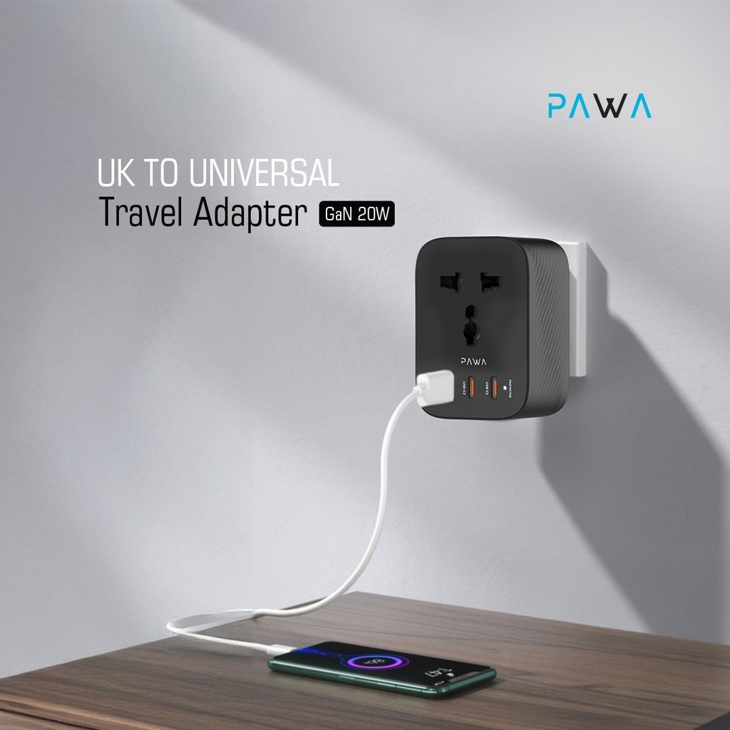شاحن هاتف جداري PW-UTAGN204-BK