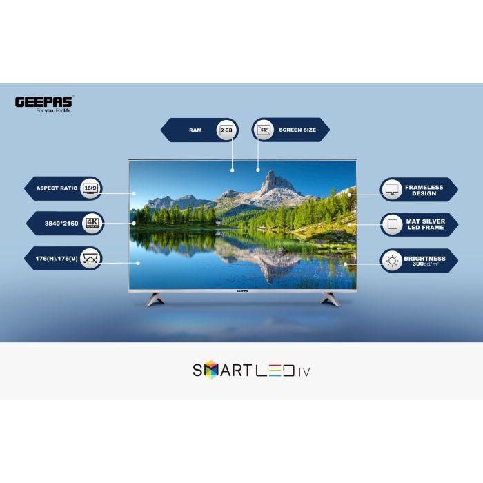 شاشة جيباس "GLED5508SFHD-55