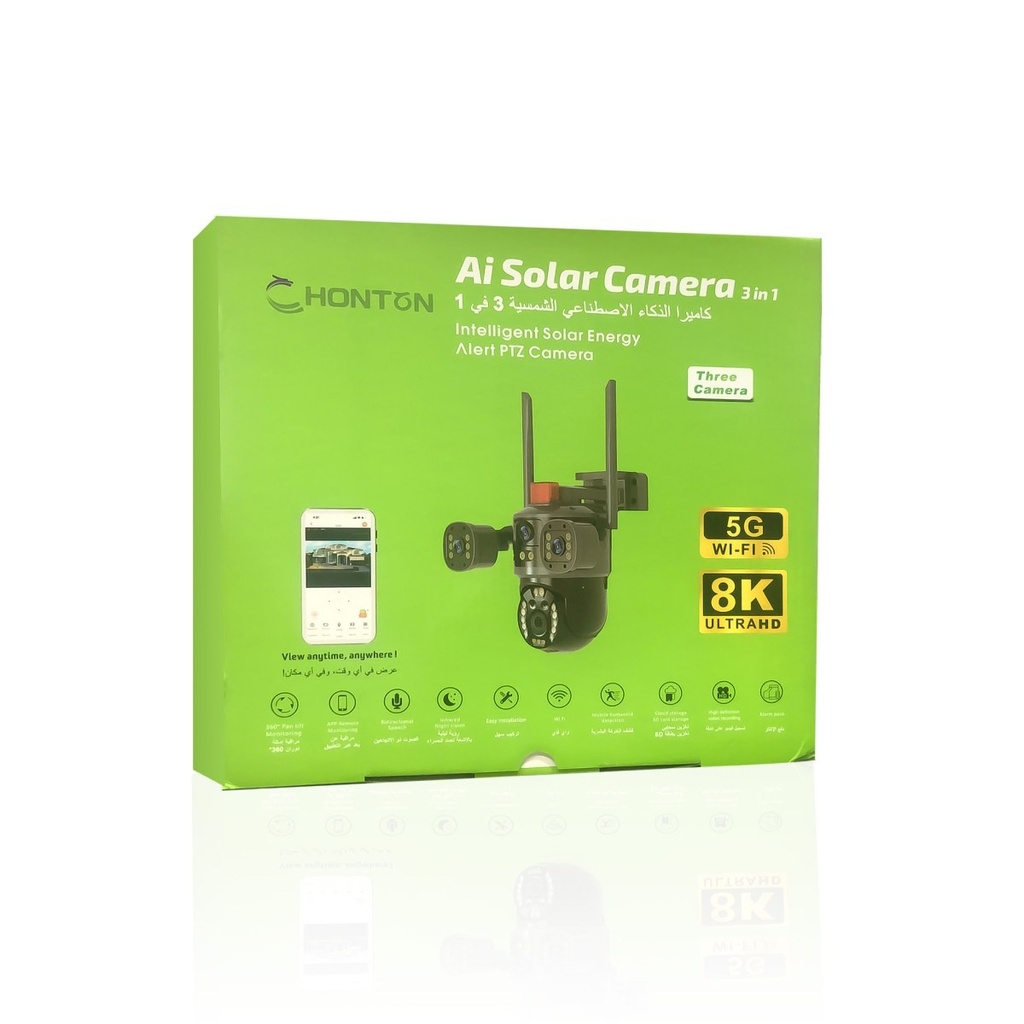 كاميرا بالطاقة الشمسية 3 في 1نسخة Wifi
