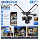 كاميرا بالطاقة الشمسية 3 عدسات GEEK SPACE-SIM Card
