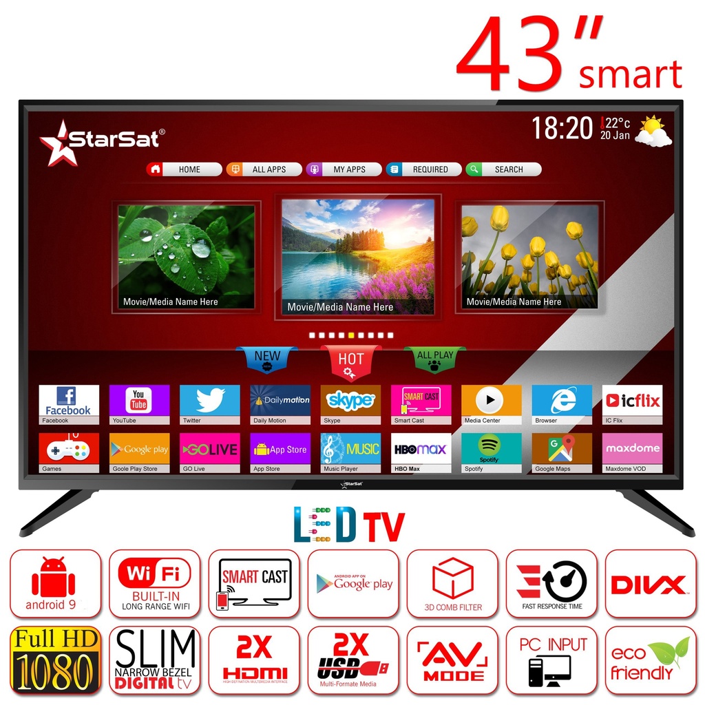 شاشة ستار سات سمارتSV-L43STS2