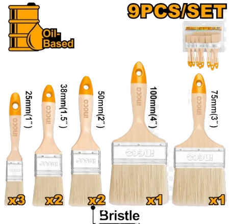 عدة فرشة للصبغ 9 قطع CHPTB0114091 انكو