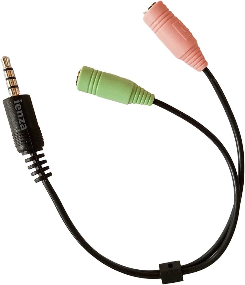 مجمع مايكروفون وسماعة الى AUX