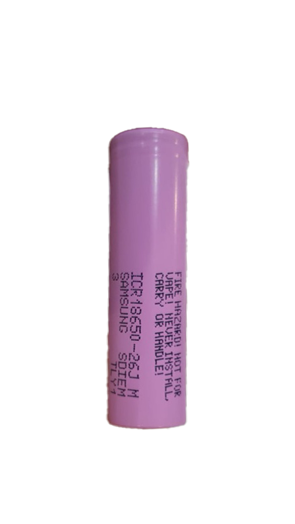 بطارية ليثيم اصلي ICR18650-samsung-3.6V -2600ah 