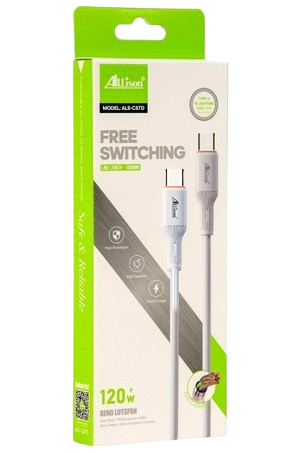 كيبل تشارش ALS-C87C-TYPE-C TO TYPE-C