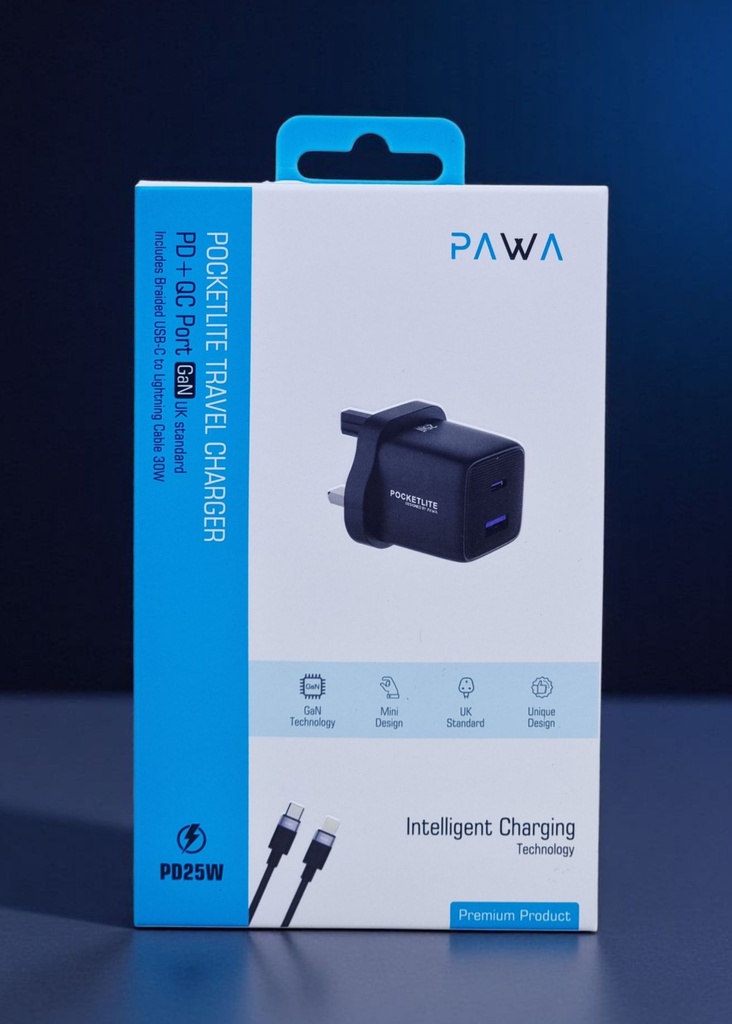 شاحن جداري25WPW-PL1U1PUKL-BK