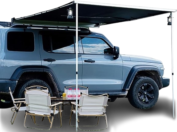مظلة رحلات للسيارة المنيوم  2*3 متر  AL BOX SIDE AWNING VIP