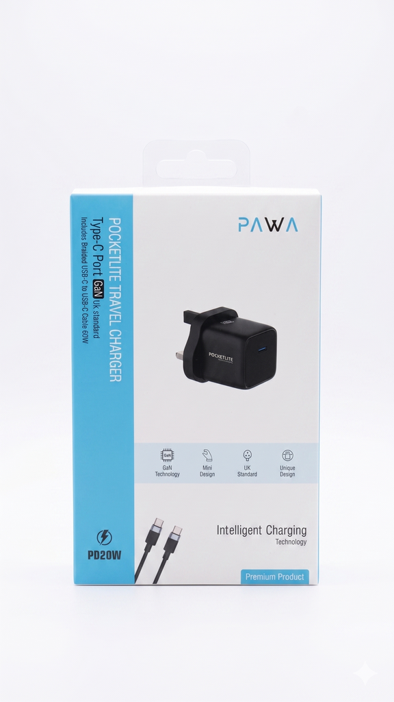 شاحن جداري PW-PL20WUKT-BK