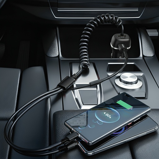 شاحن هاتف لسيارة PW-CC68INTT-BK