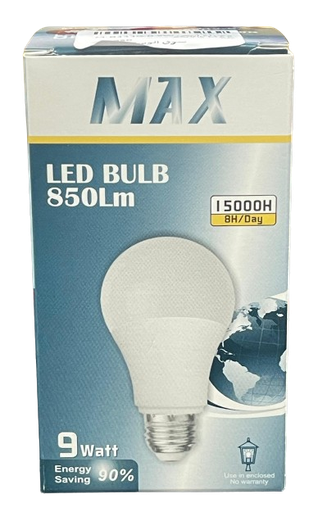[MAX] مصباح ابيض   M-B1110-B 9W 6500k MAX WH