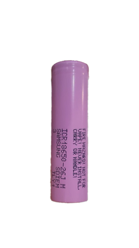 بطارية ليثيم اصلي ICR18650-samsung-3.6V -2600ah 