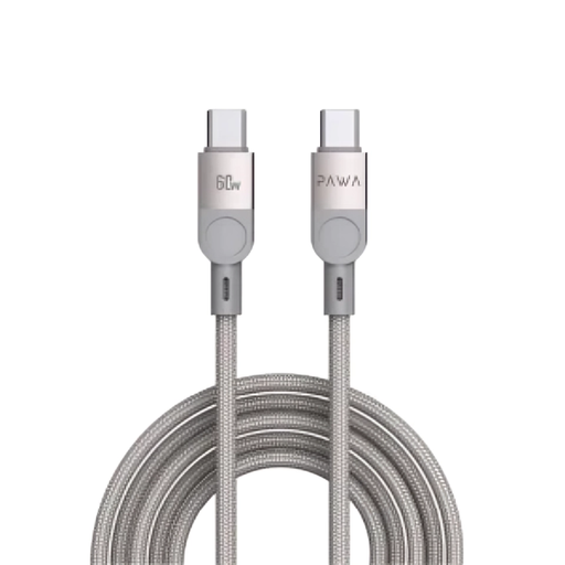 كيبل شحن60W USB-C PW-12BDC253-GYTT